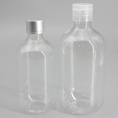 Flip Top Cap 24mm 480ml Clear Plastic Liquor Bottles