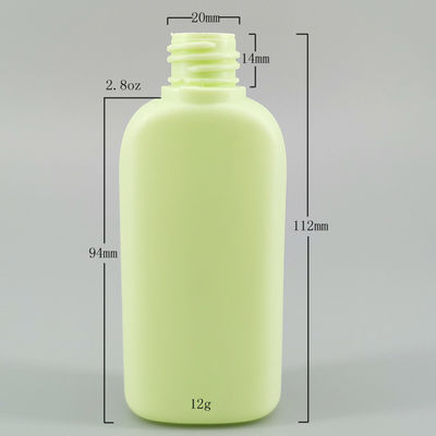 Flat Light Green 20mm 80ml Recycled Plastic Bottles