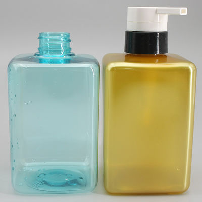 Transparent Square 28mm 500g Refillable Pump Bottle