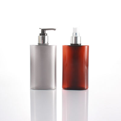 Square Gray Toiletries Plastic 200ml Shampoo Pump Bottles